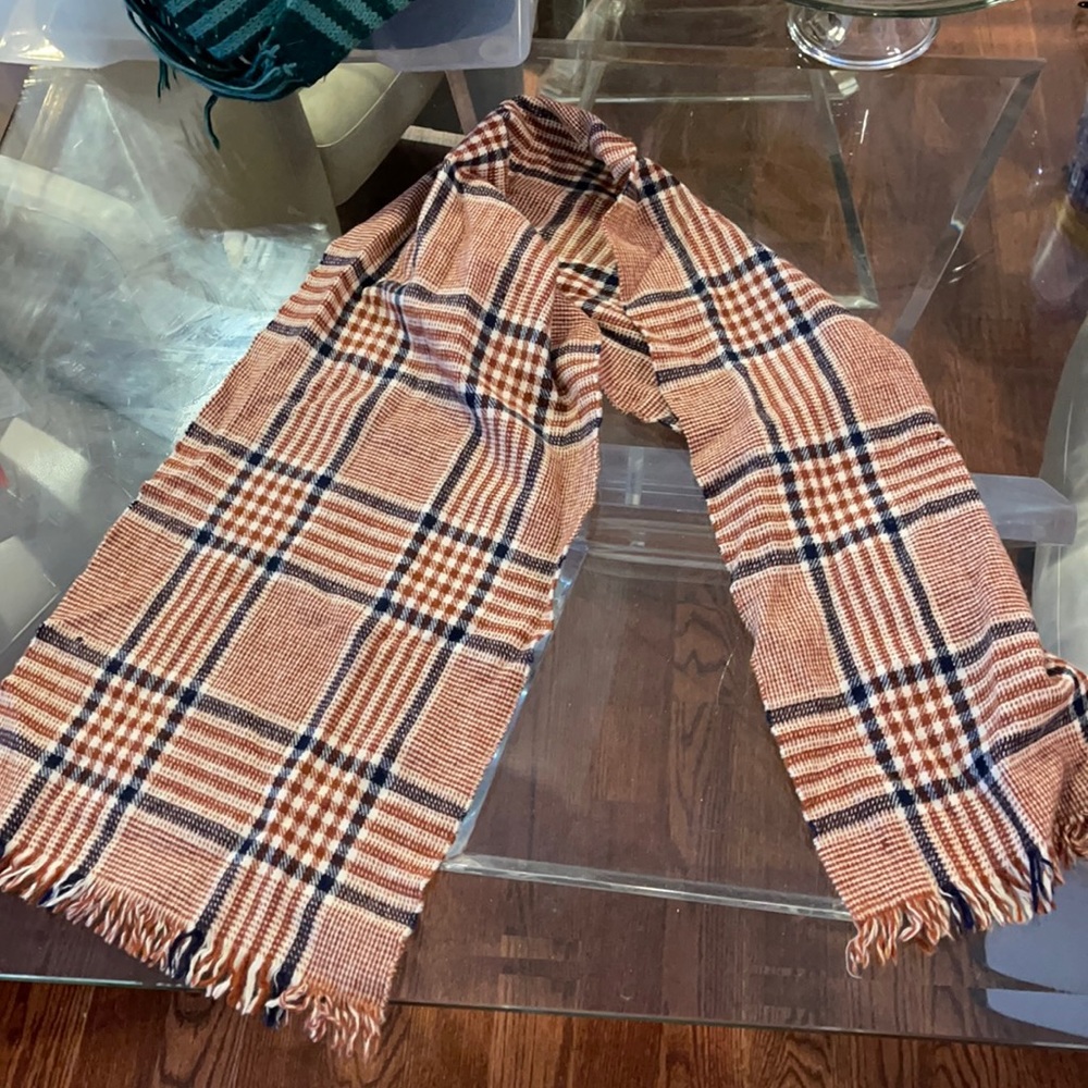 Unisex Strip Brown Pattern Scarf